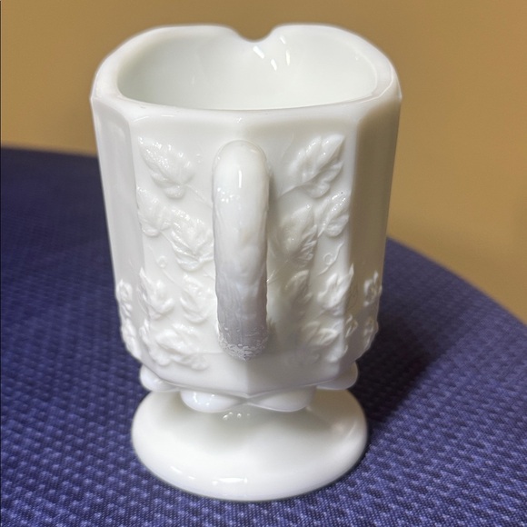 Westmoreland Milk Glass Creamer/pitcher Grape Design 5.25” tall - Picture 4 of 8